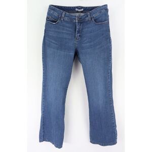 Lee Bootcut Jeans Womens 16 Blue Denim Slender Secret Lower On The Waist Stretch